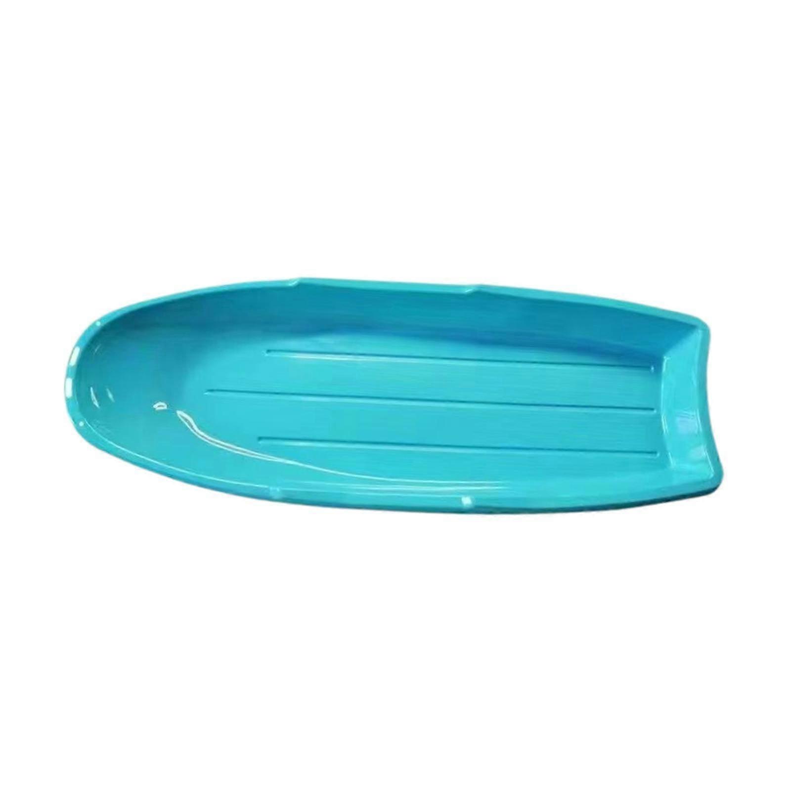 Toboggan Snow Sled Downhill for 2 Riders Wear Resistant Grass Sledding Board Blue
