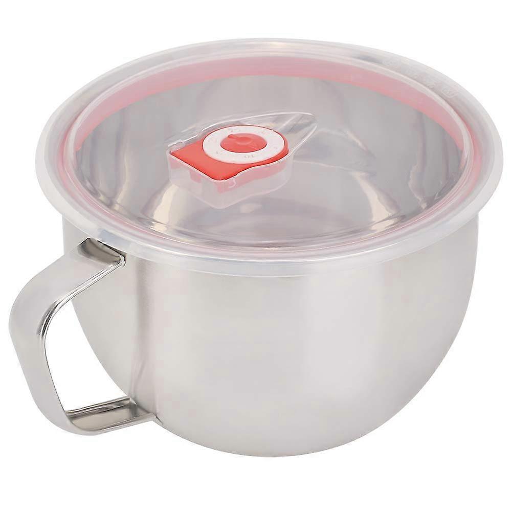1300ml Portable Stainless Steel Ramen Bowl with Handle and Lid