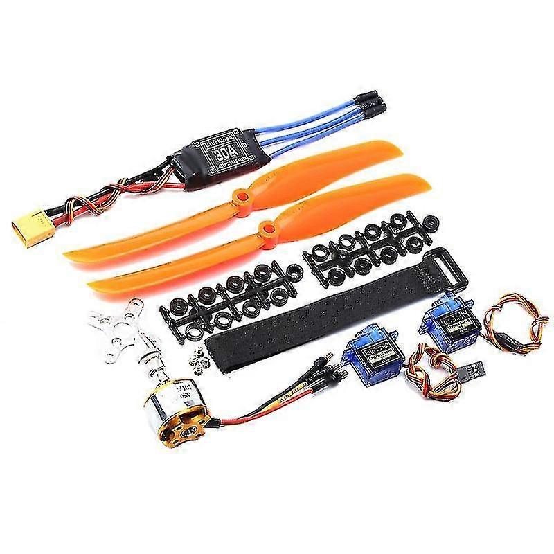 1400kv Brushless Motor 30a Esc Xt60 Plug Sg90 9g Mini Servo 8060 Propeller For Rc Fixed Wing Plane