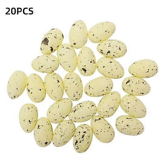 20Pcs Easter Foam Bright Color Artificial Bird Pigeon Egg Home Party Favor Decor