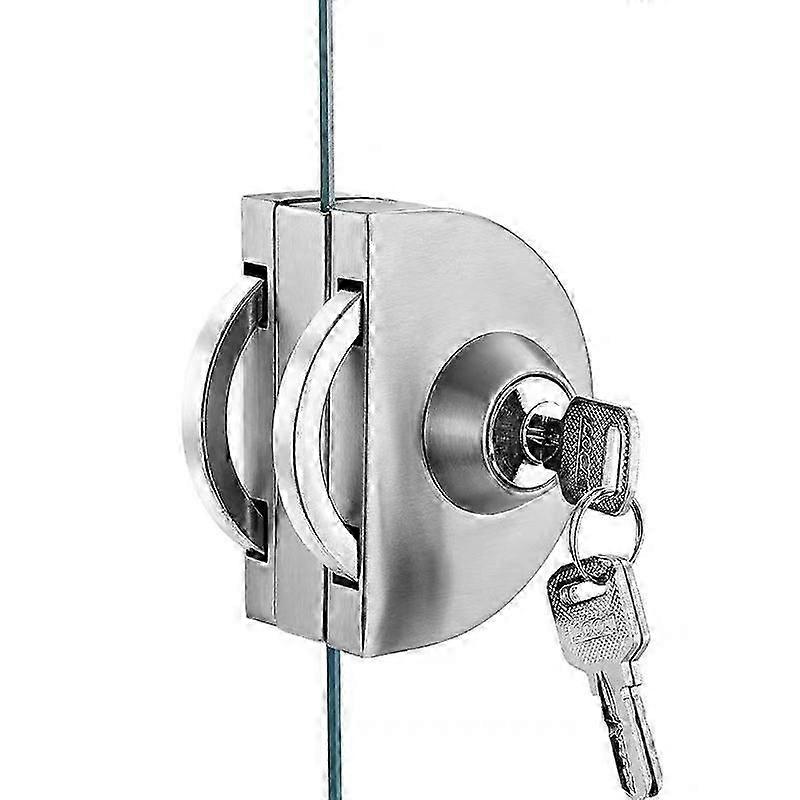 Serrure à double loquet de porte en verre Serrure en acier inoxydable au fini brossé