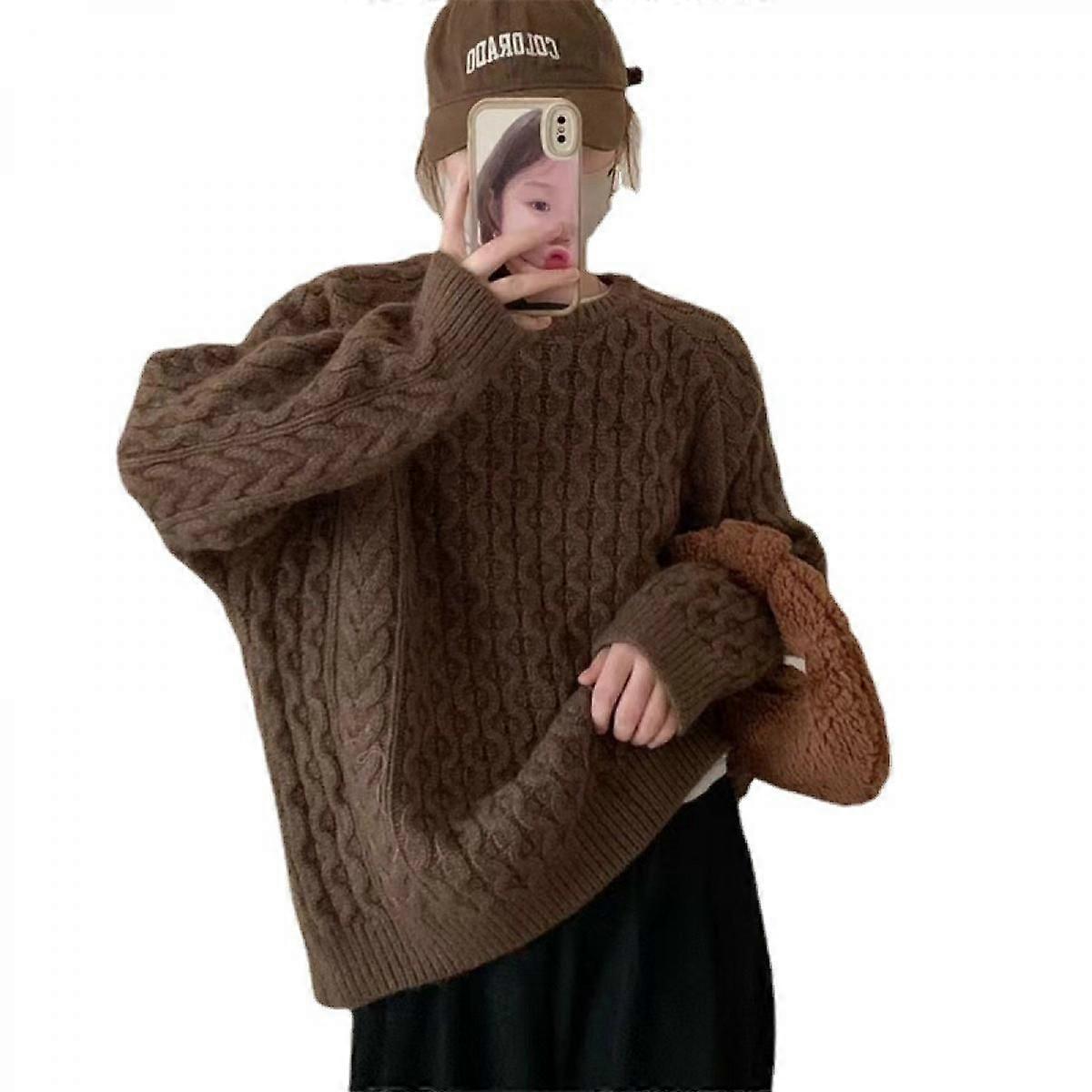 Womens  Sweaters Slouchy Long Sleeve  Knit Pullover Jumper