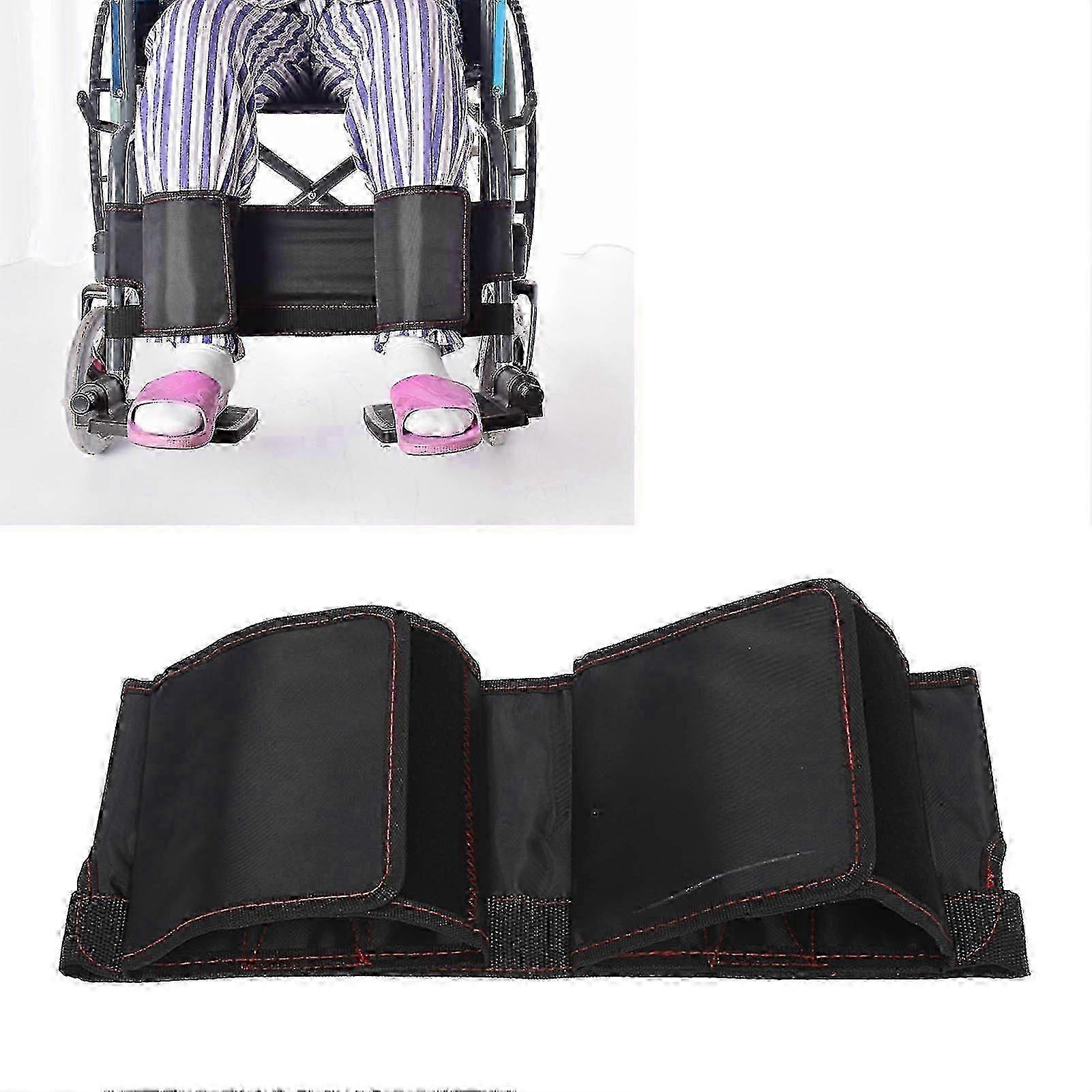 Rollstuhl-Beingurt Schwarze Rollstuhl-Fußstütze für ältere behinderte Beine