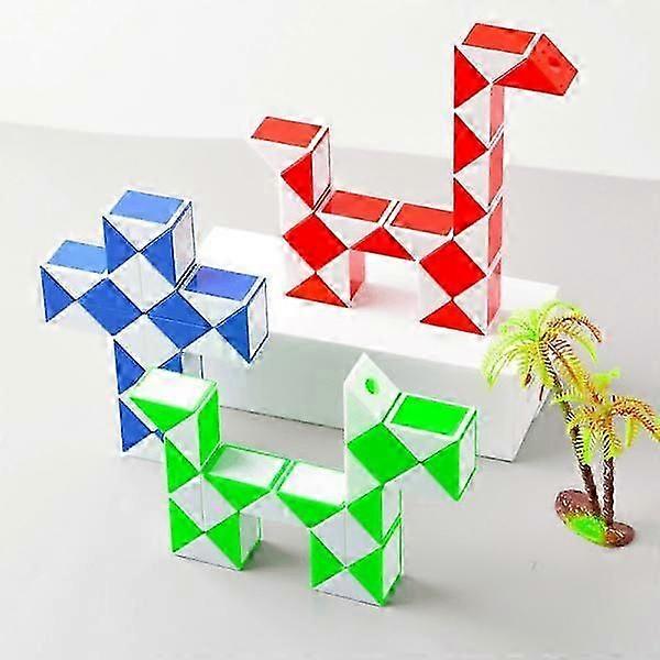3-pack van 24 Magic Snake Cube, Snake Speed Cube, Plastic Puzzel