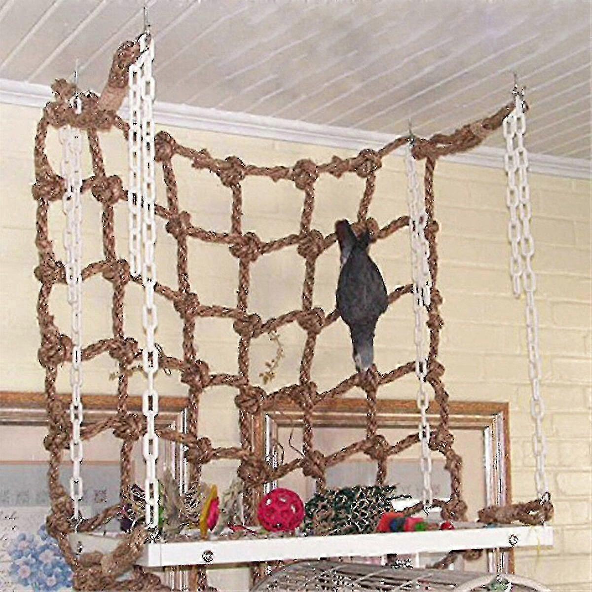 Pet Parrot Bird Net Cage Climbing Toy f54