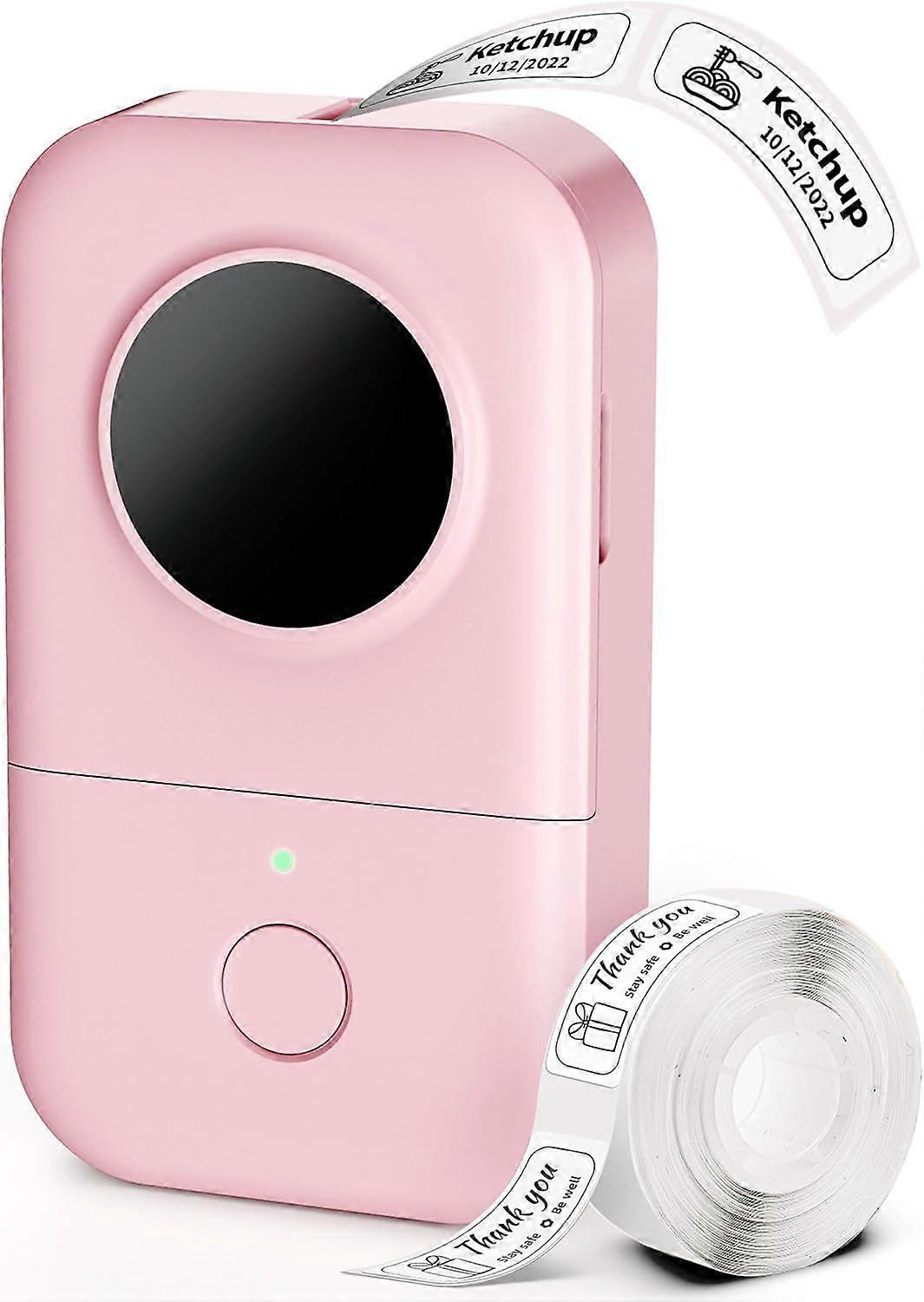 Label Maker Machine,Portable Bluetooth Mini Label Printer,Sticker Small Labeler Multiple Templates Font Icon Inkless for Home Office