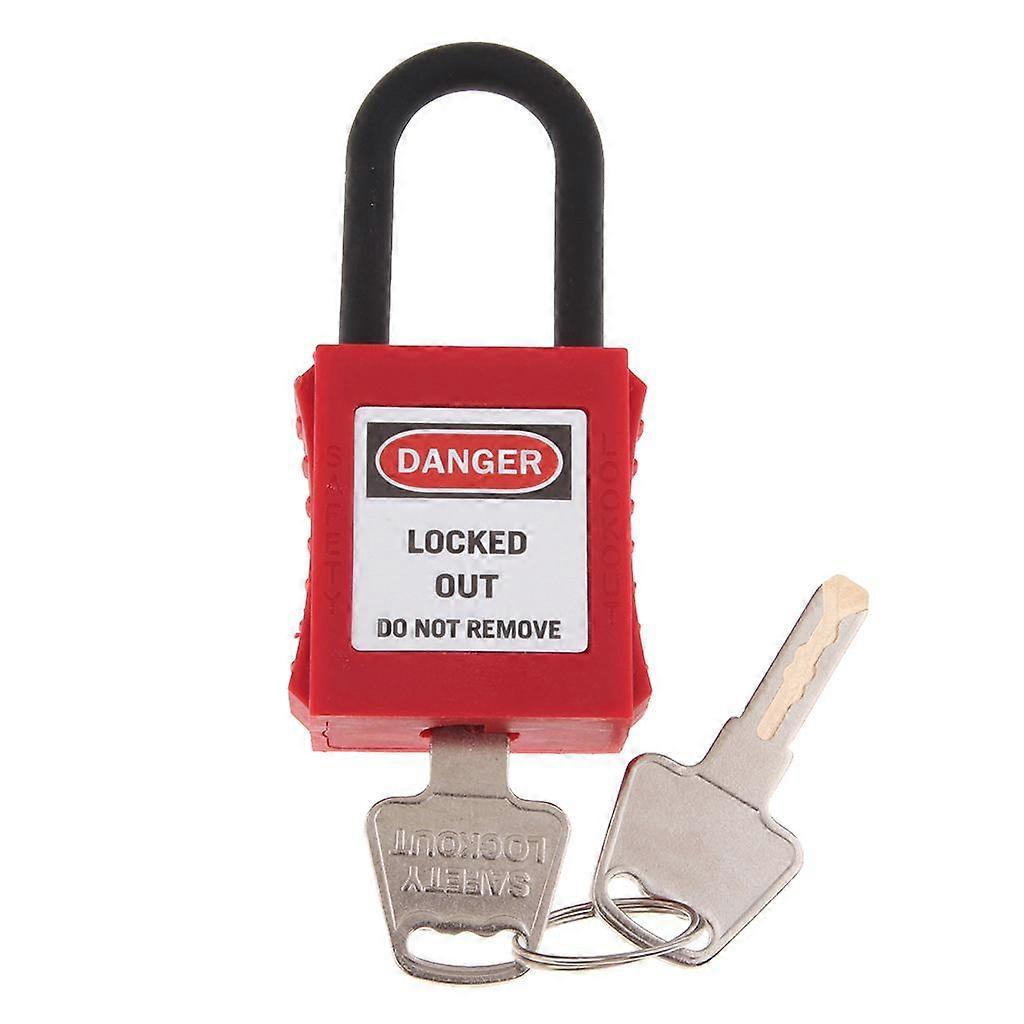 Safety Security Padlock Keyed Different Color & Label, PVC Engineering Plastic,
