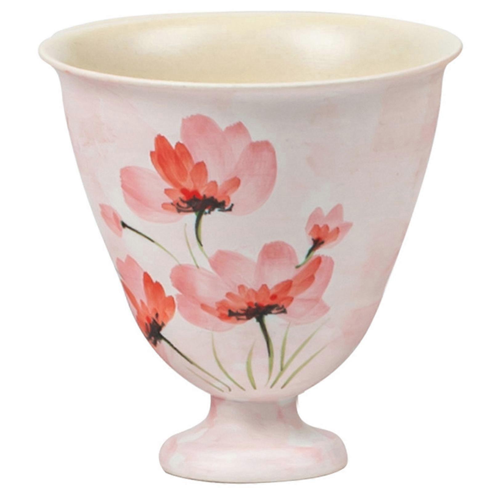 Ceramic Chinese Tea Cups Ceramic Sake Cups with High Foot Design for Tea Lovers