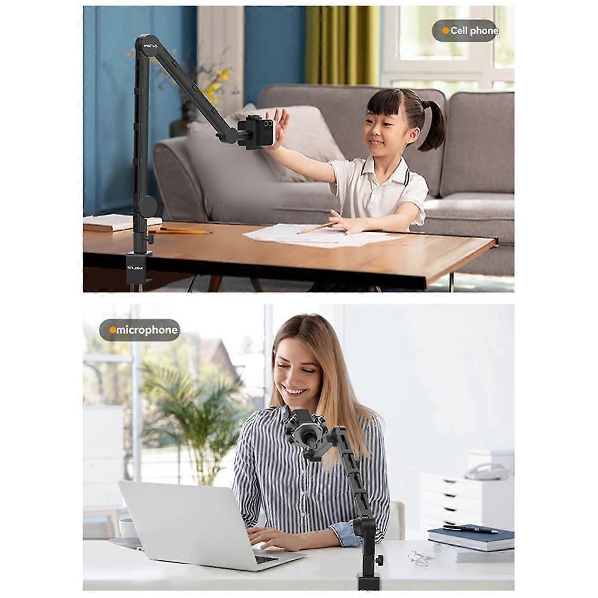 LS25 Multifunctional Desk Stand Desktop Stand for Microphones, Smartphones, Cameras for Live Strea