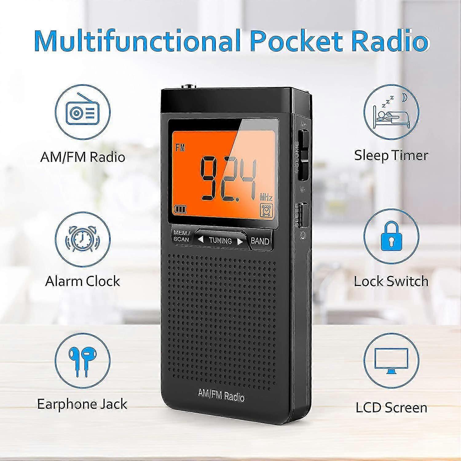 Portable Pocket Radio, Transistor Digital Am Fm Radio With Best ...