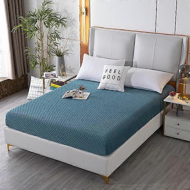Bed Cover Warm Plush Fitted Sheet Fitted Bed Sheet Thick For Twin Double Queen King Bed