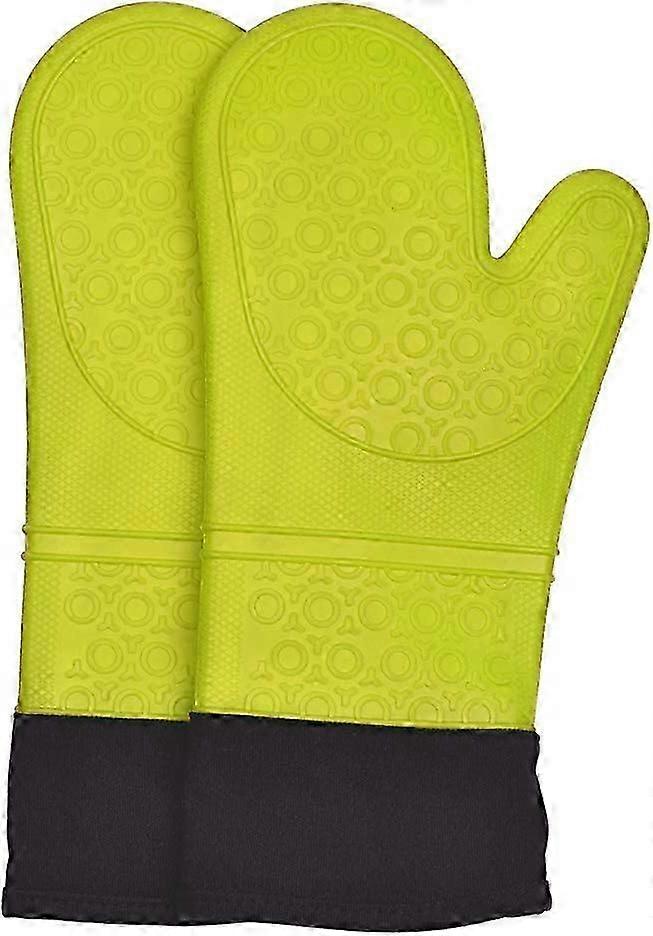 1 Pair Silicone Oven Gloves Green