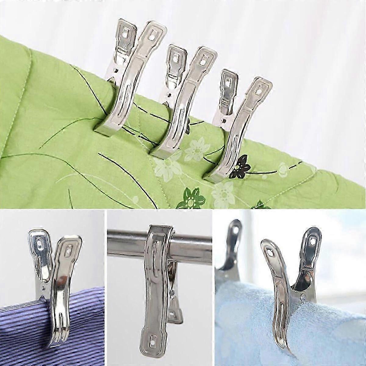 Large Beach Towel Clips, 6-Pack for Laundry Use