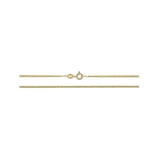 18 Carat Yellow Gold Lightweight Close Curb Chain