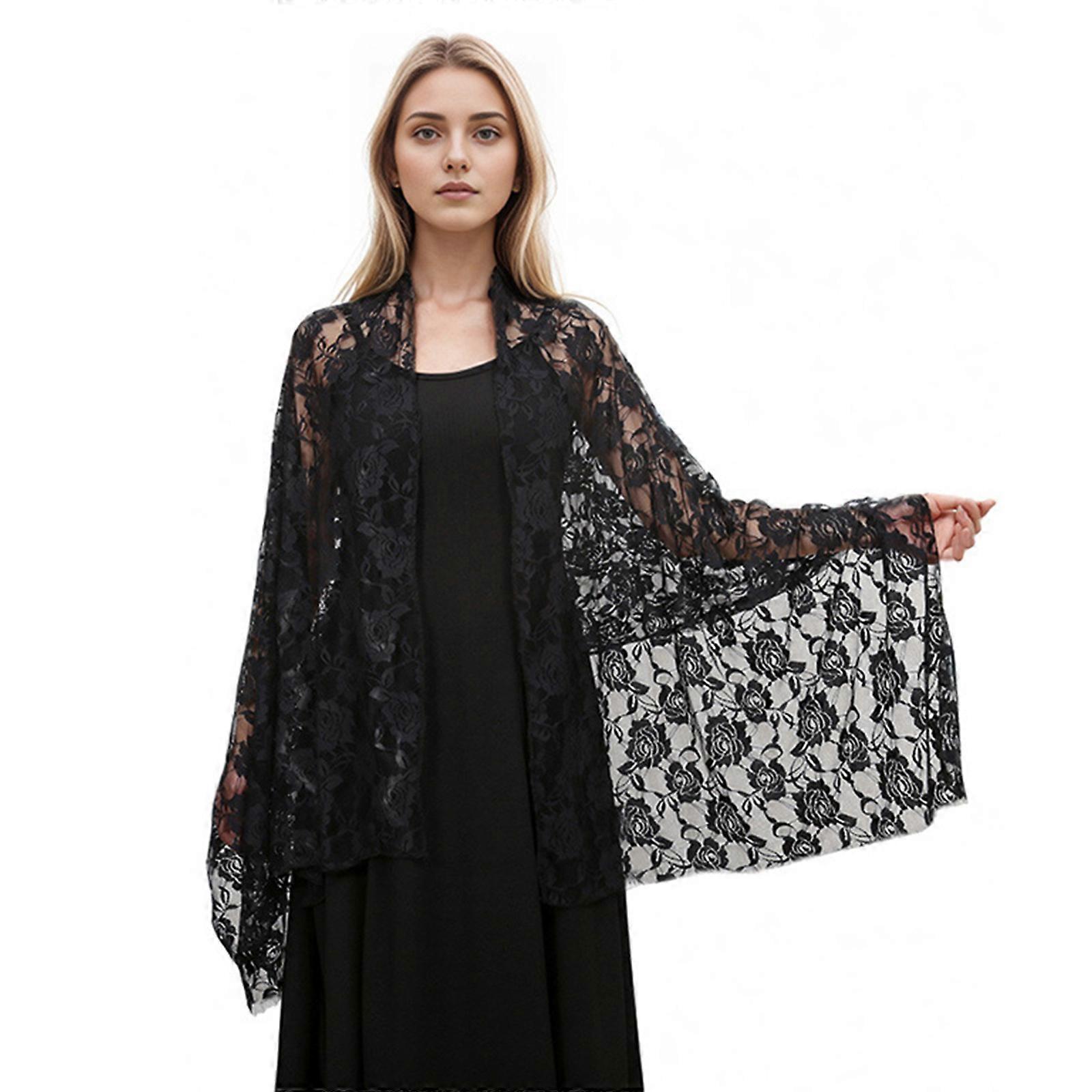Elegant Lace Shawl Shoulder Wrap for Formal Occasion Evening Dress