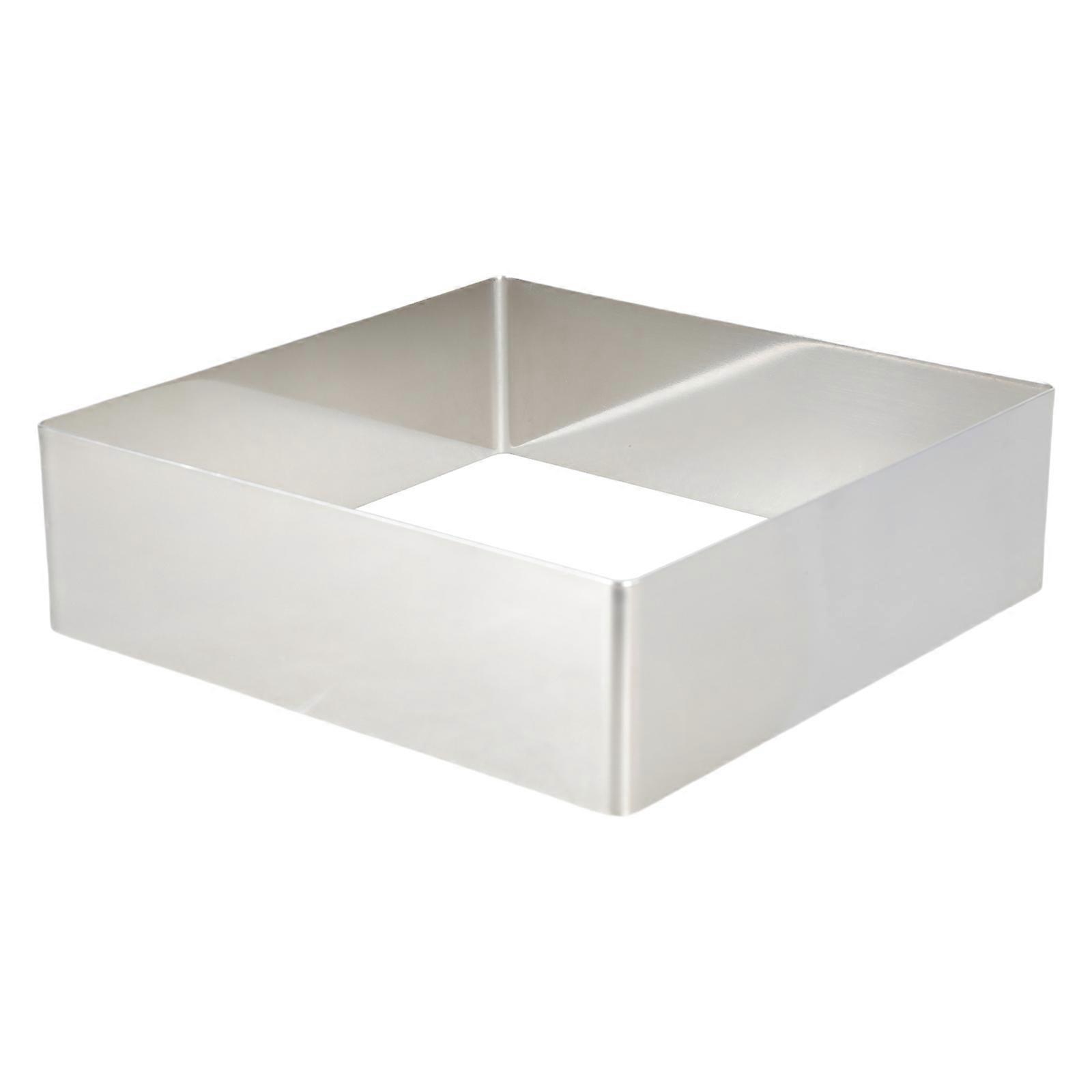 ステンレス鋼ケーキリングノンスティックデザートリングペストリーモールドスクエアケーキデコレーションモールドデザートベーキングツール斜め9インチに耐える