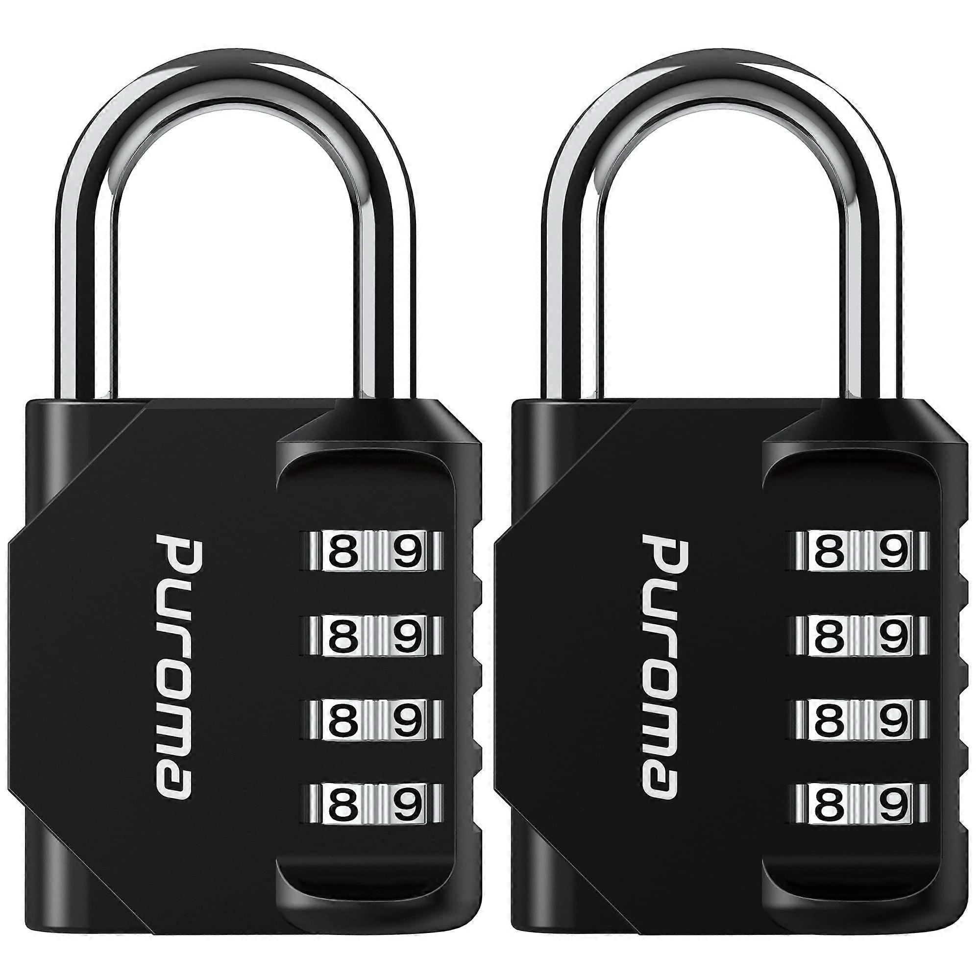 2 Pack Combination Lock for School Gym and Sports Locker, Adjustable, Durable, Resettable Steel Locks