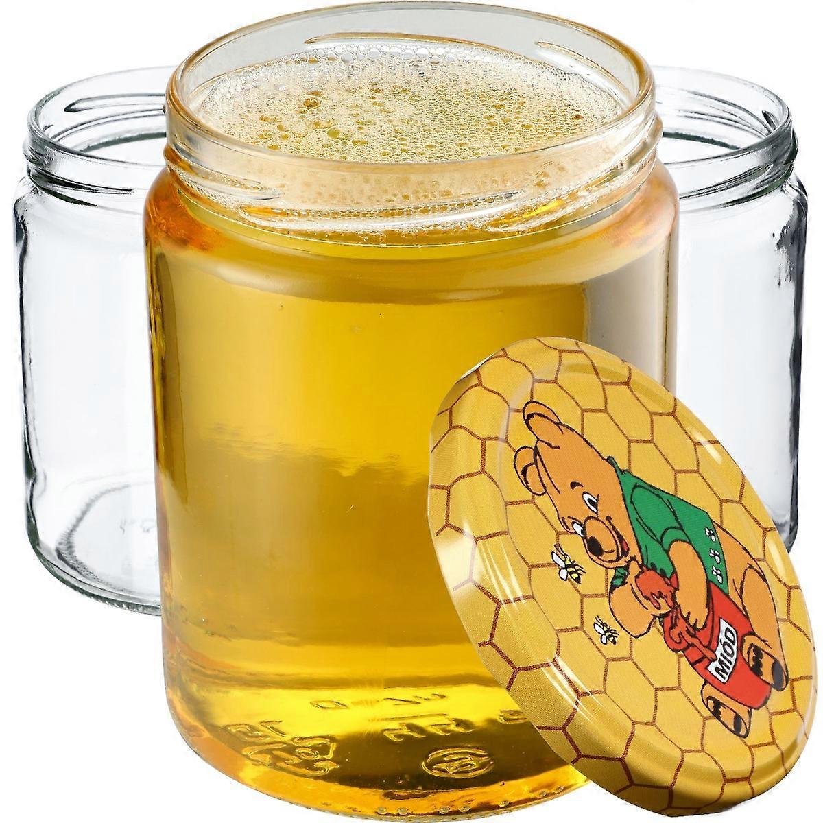 KADAX Βάζα για κονσέρβες Μάκη 540ml 8τμχ 82mm + καπάκια "Μέλι"