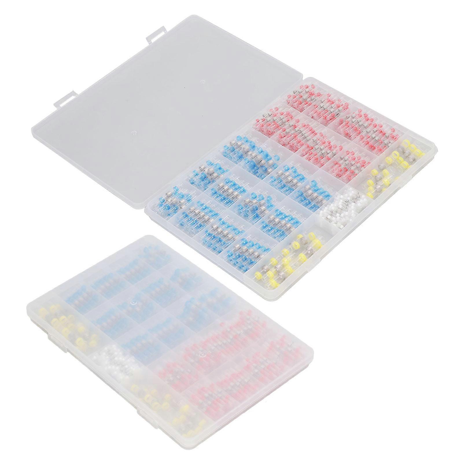420Pcs Heat Shrink Butt Wire Connectors Set Translucent Waterproof Solder Butt Wiring Terminal Kit 