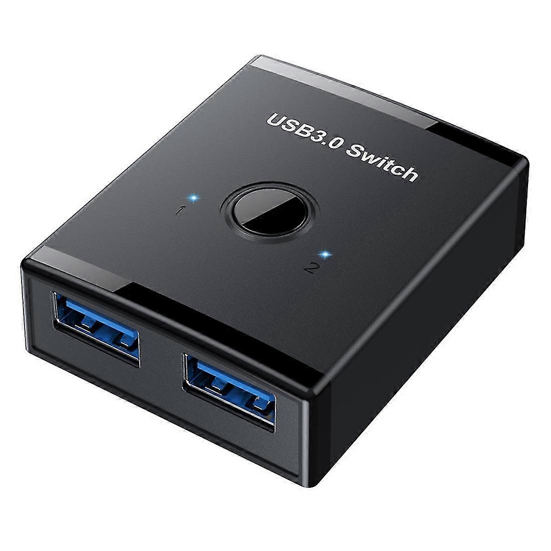 KVM USB HUB 3.0 Switcher Selector KVM Switch compatible PC Keyboard Mouse Printer 1 PC Sharing 2 Dev