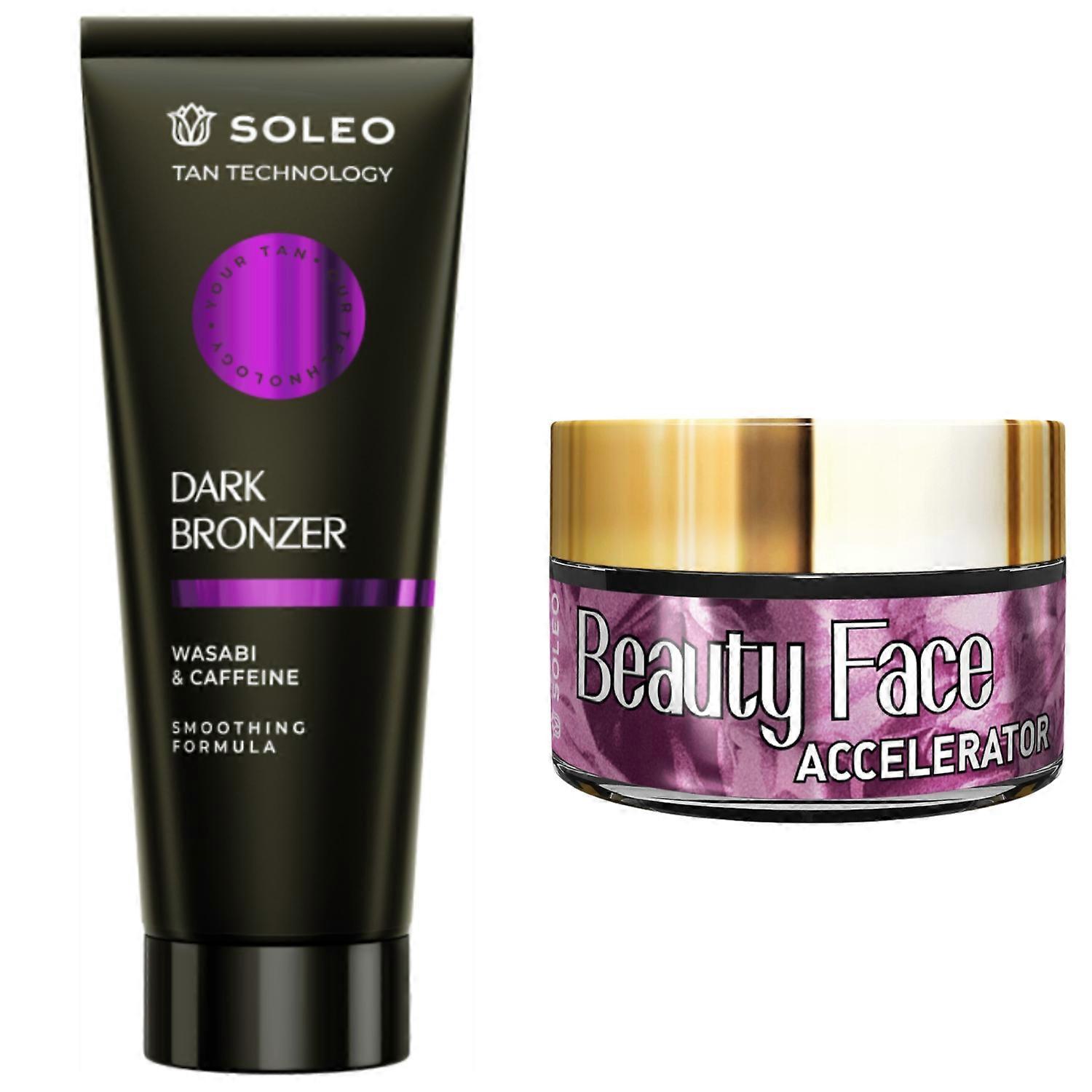 Soleo Tan Technology Dark Bronzer + Beauty Face Jar