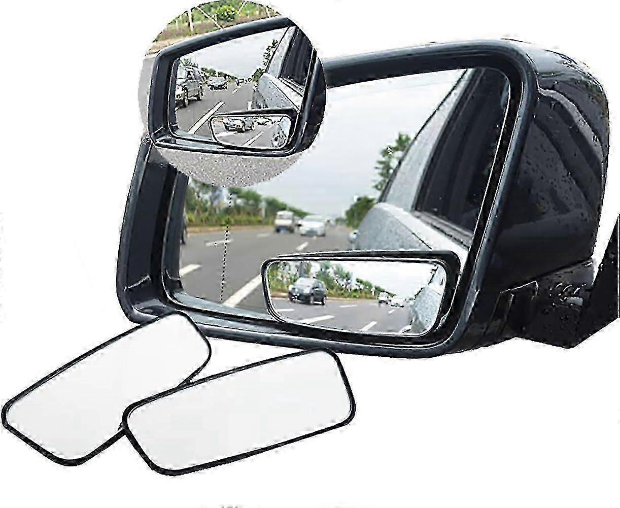360 Rotate Blind Spot Mirror,Adjustabe Wide Angle Rearview Mirror HD Glass Convex Side View Mirror for Car Edition a