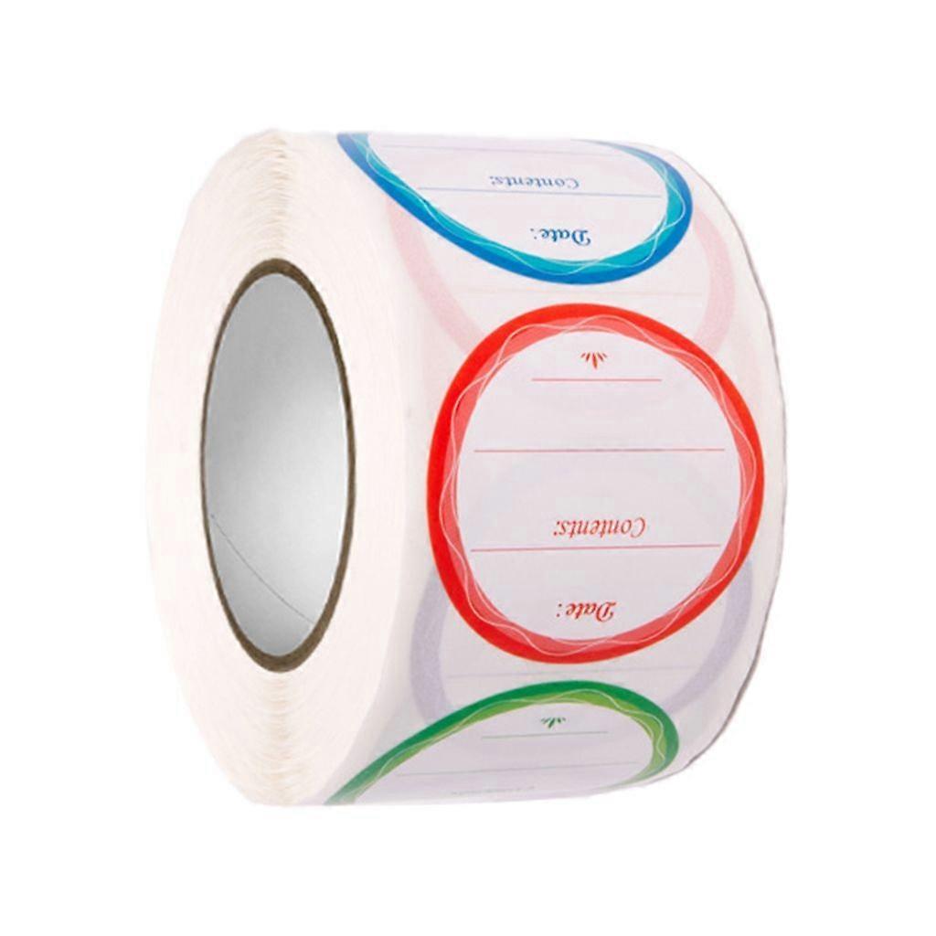 3.8cm Round Self adhesive Labels Freezer Label 500pcs Efficient for Kitchen