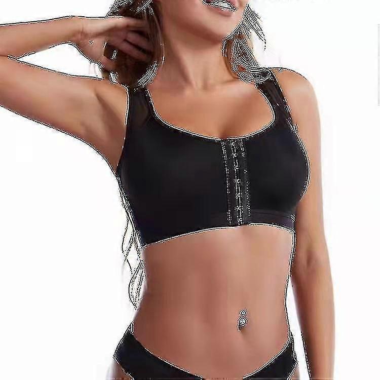 Front hook bra for post operative support lightweight compression wear