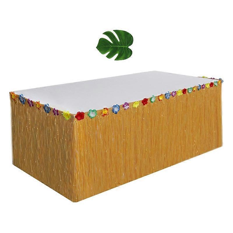 Hawaiian Tassel Table Skirt Simulation Turtle Leaf Festival Party Scene Table Arrangement Props