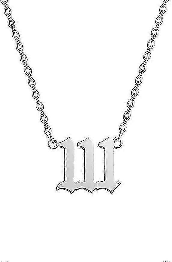 Angel Number Collier Argent / or Acier inoxydable Numérologie Bijoux