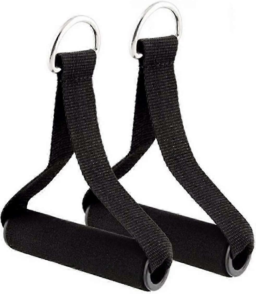 2 חתיכות ידית קצף רצועת התנגדות החלפת ציוד כושר שחור לאימון יוגה