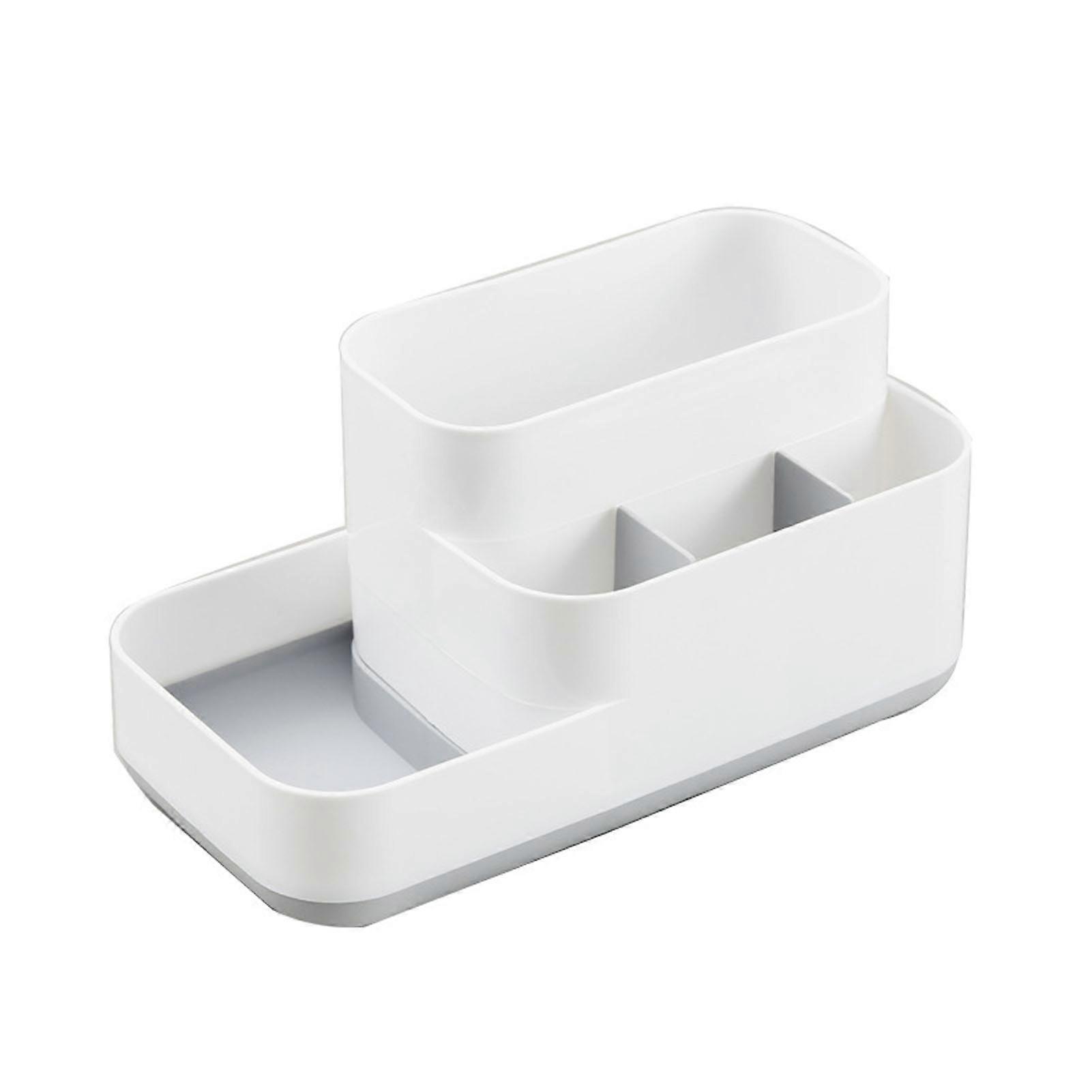 Makeup Organizer Detachable Plastic Desk Cosmetics Display Case Multiple Compartments Desktop Cosmetic Container for Dressing Table