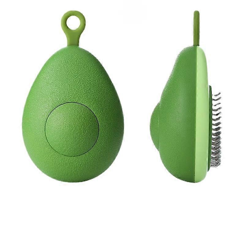 Fruit Comb For Cats - One-Click Hair Removal, Avocado Green Needle Comb, Cat Cleaning Tool