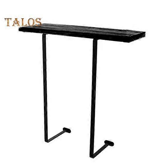 Wall Mounted Towel Holder with Wood Shelf Strong Load-bearing Easy to Install Multi-functional Bathroom Towel Rack Storage Holder