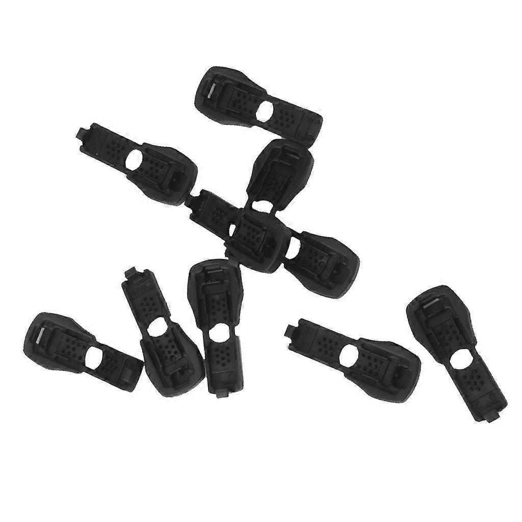 10pcs Black Zipper Pulls Rope Paracord Cord Ends