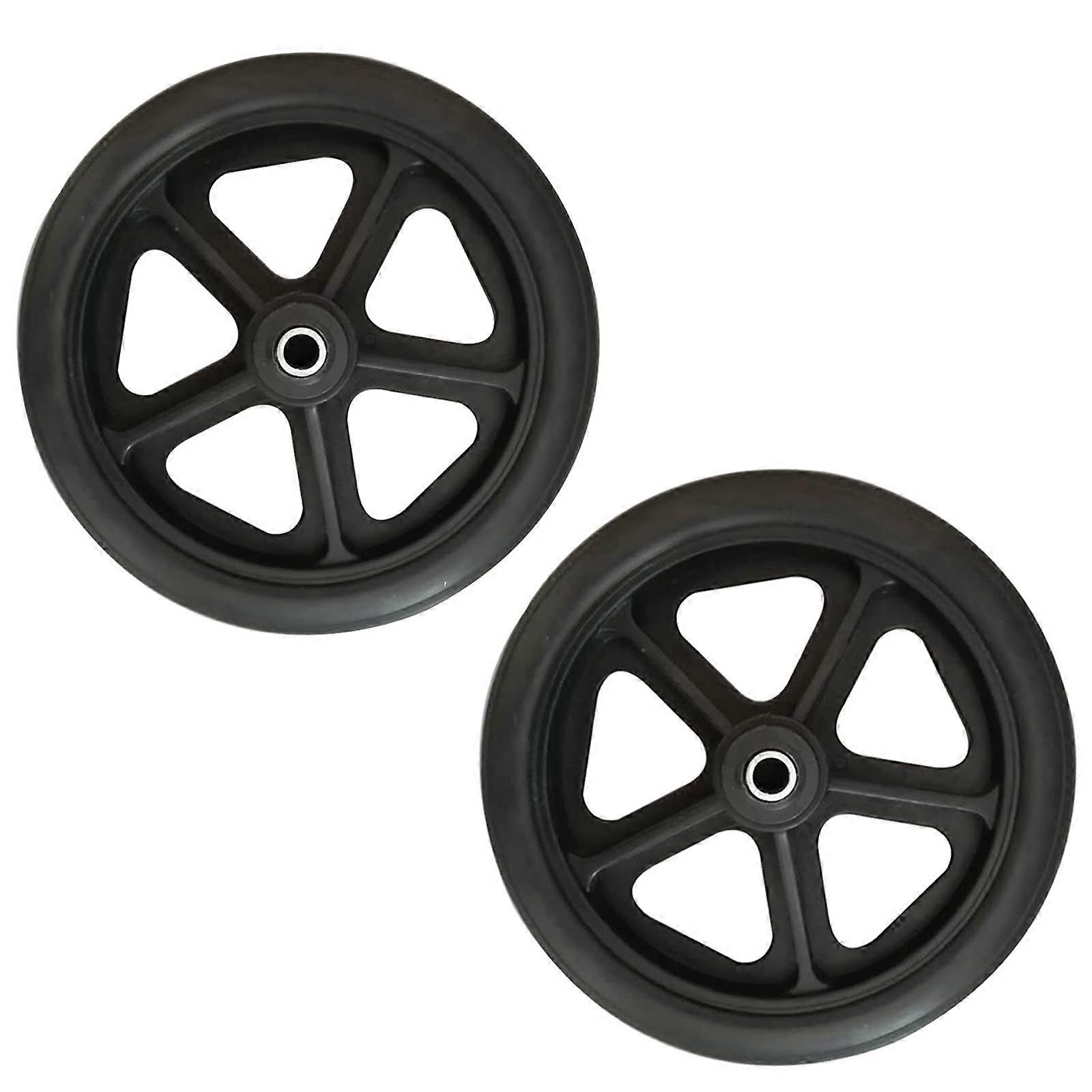 7 Zoll Rollstuhl Walker Ersatzräder AntiRutsch Gummi Einrad Lenkung Rollstuhl Vorderrolle Rollator