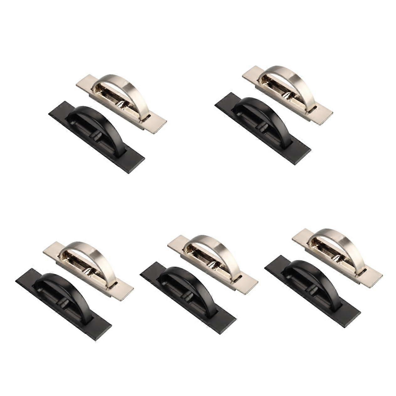 5sets Cabinet Handle Handles para Knob Door Jig Pulls 180° Rotating Hidden Grip