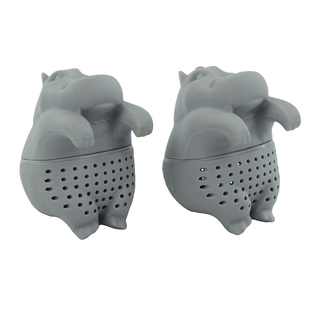 Hippo Silicone Tea Infuser Tea Loose Leaf Tea Strainer Filter Diffuser Kitchen Tools Gadgets (Grey)