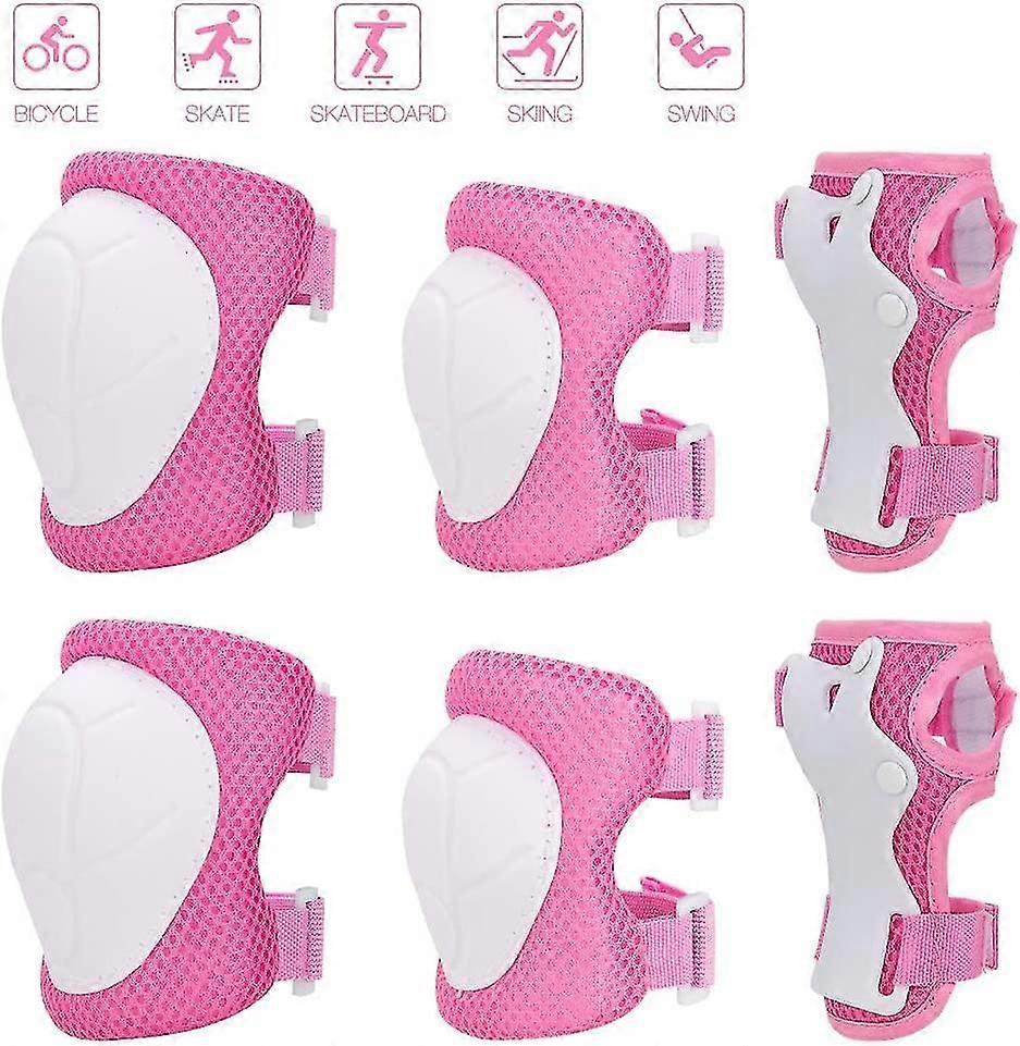 רפידות ברכיים לילדים, סט של 6 רפידות ברכיים לילדים, ציוד מגן סט רפידות מרפקים רפידות שורש כף היד רפידות ברכיים
