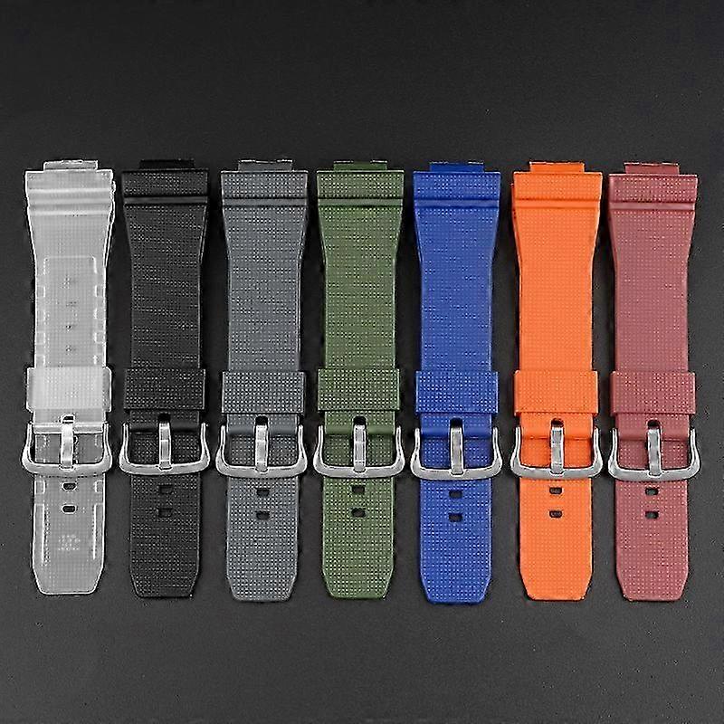 Replacement Rubber Band with Silver Buckle for CASIO G-SHOCK GM-2100 GA2110 GA2100 Watch Straps