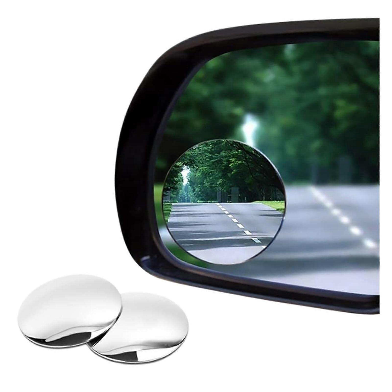 2 Inch Round Rear View Convex Mirror For Car/SUV/Motorcycle/Truck/Trailer/Snowmobile/Bicycle/RV/Boat/Golf Cart With RustProof Frame