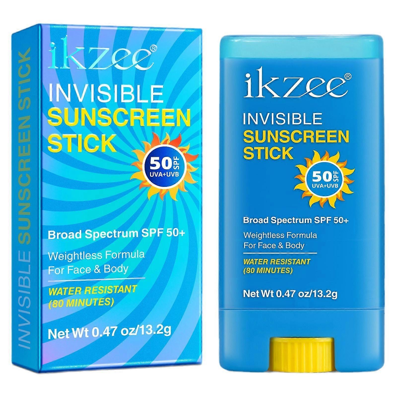 Invisible Sun Stick SPF 50, Sunscreen Stick for Face & Body, Broad Spectrum Moisturizing Sunscreen SPF 50+, aterproof & Non-Greasy Sun Block Sticks,13