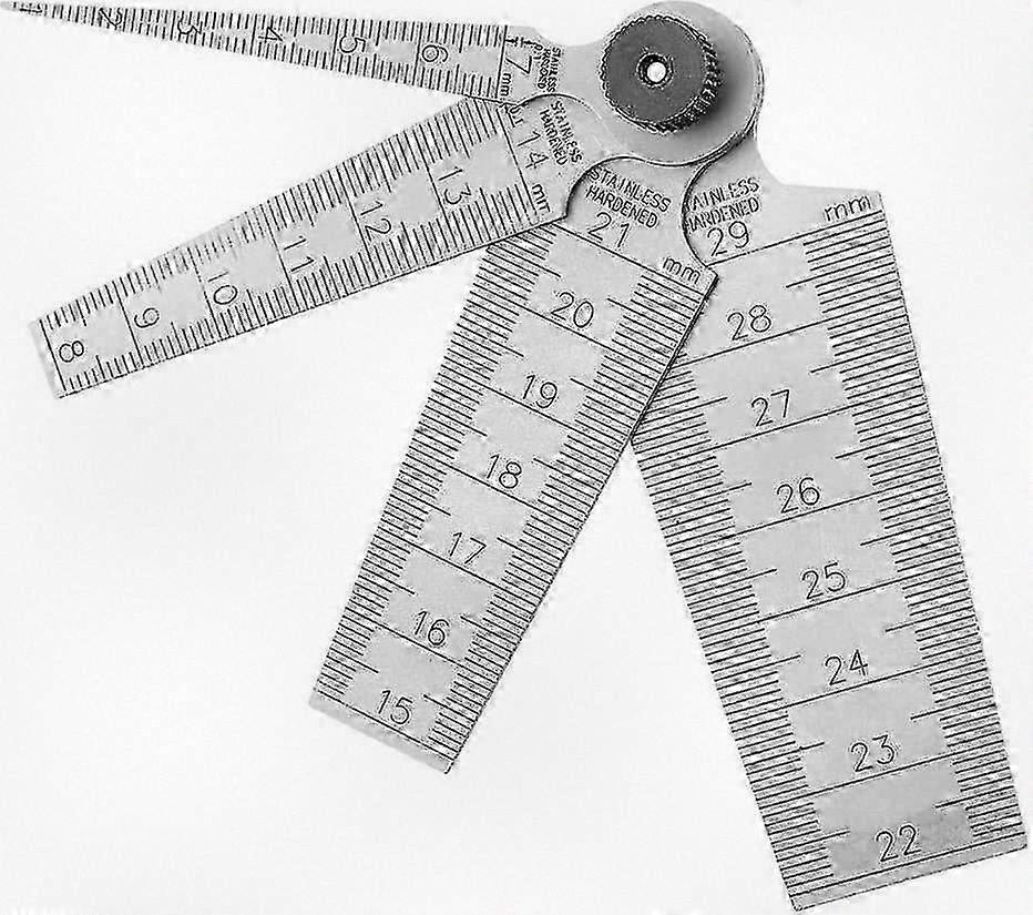 1 Set High Precision Stainless Steel Wedge Feeler Hole Taper Gauge Ruler Measuring Tool Suitable for Precision Measurement