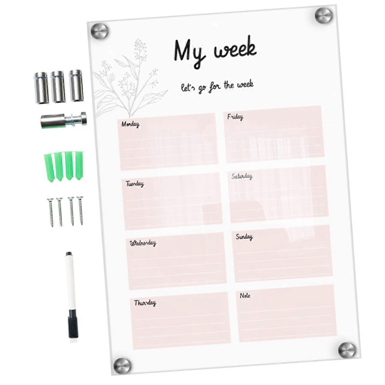 1Set Hanging Memo Board Erasable Message Sign for Home Office and Store Decor for Daily Planning and Notes