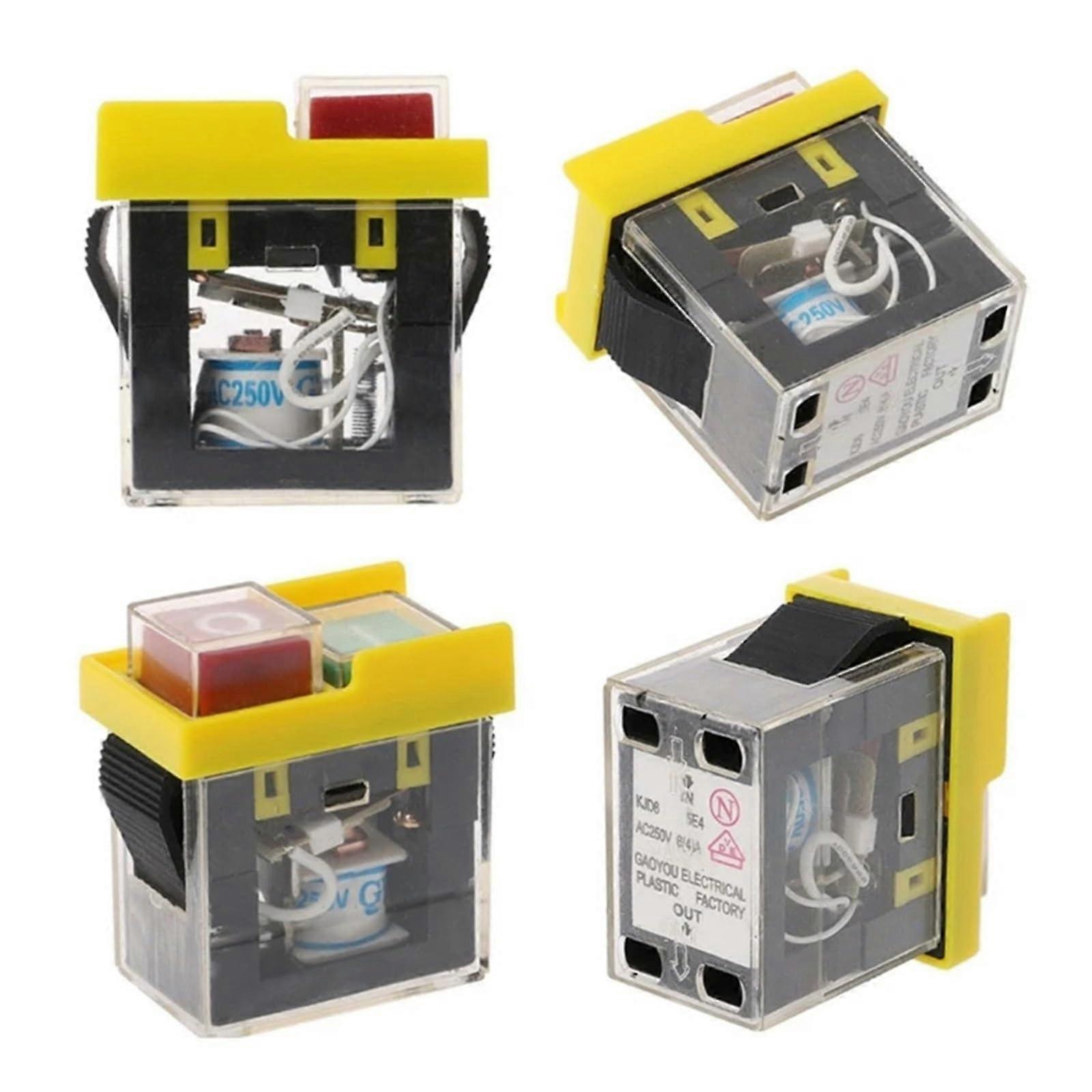 250V 2-Button Waterproof Dustproof Switches Momentary Electromagnetic Switches For Machine Switches KJD6 5E4