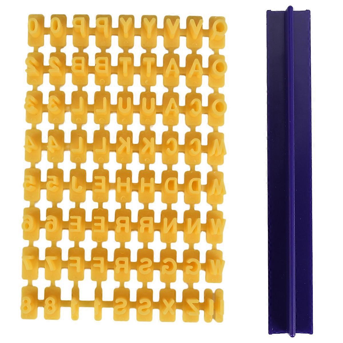 Alphabet Letter Number Cookie Stamp Embosser Cutter Stencil