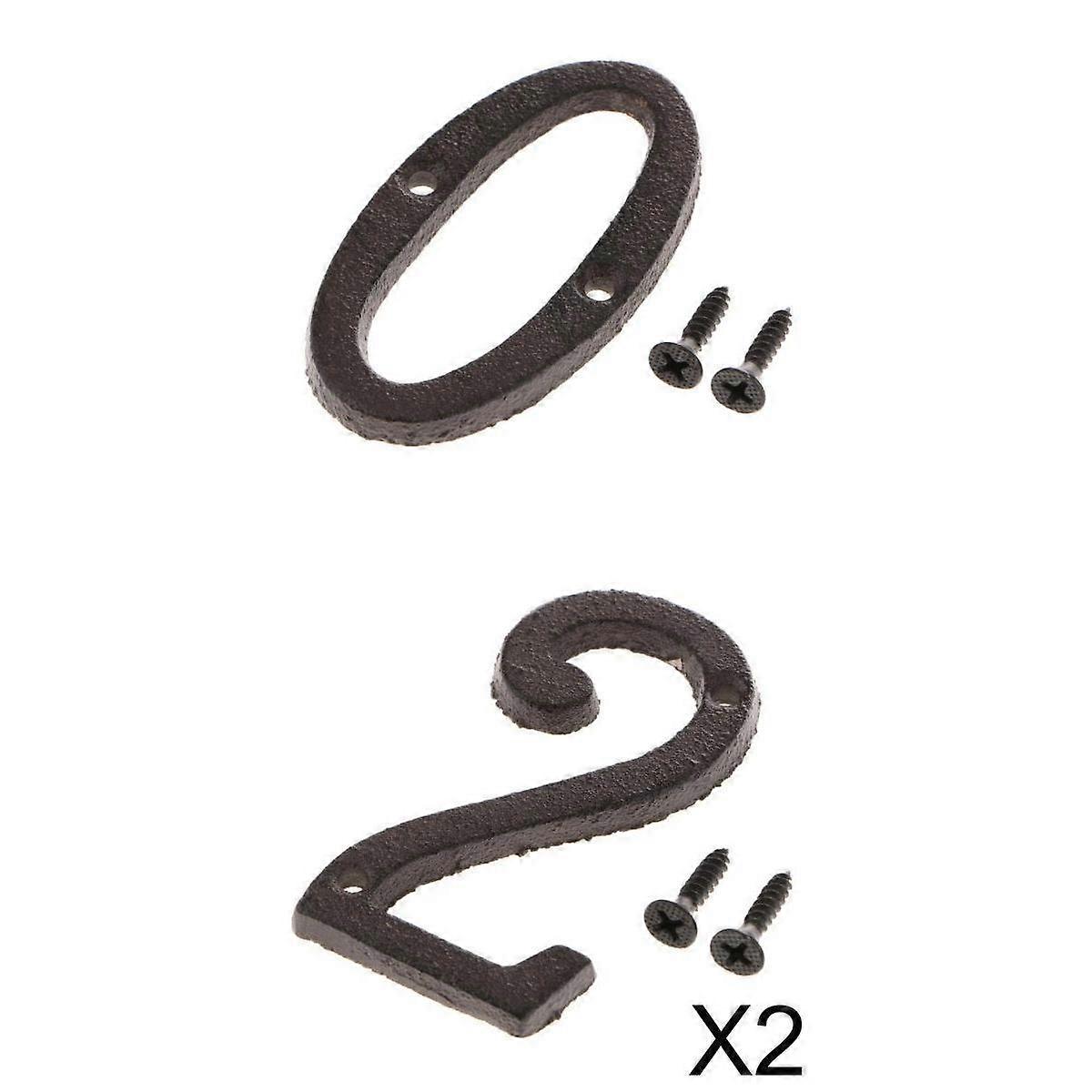 2Pcs Number Address Digits Sticker for Building