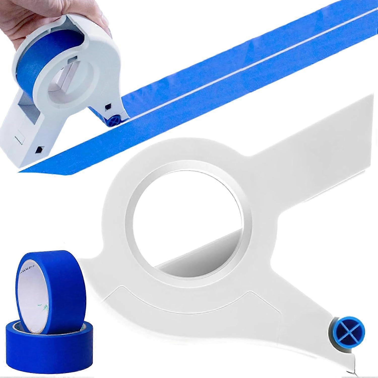 Masking Tape Dispenser, Masking Machine Portable Masking Master Tape Dispenser with 2 Rollers Painting Tape Applicator Multipurpose Painting Tape