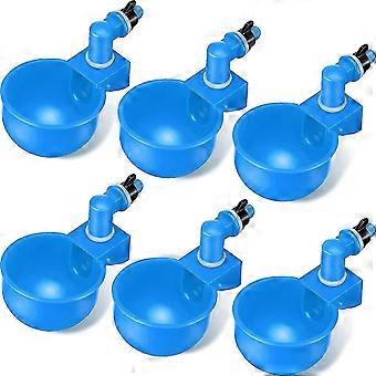 6pcs  Chicken Water Cups, Poultry Chicken Drinker Kit Chicken Water Bowl Automatic Chicken Waterer Cup