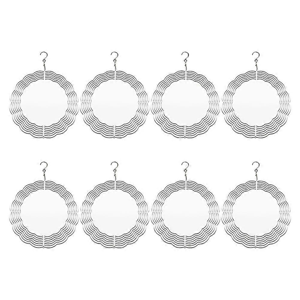 Sublimationsspinner, blanks, 3Dspinner, for hanging, for indoor and outdoor use, garden decoration, easy tallation, 8 pieces